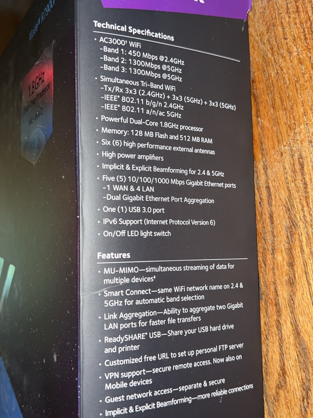 NETGEAR Nighthawk X6S AC3000 Tri-Band WiFi Router R7900P Tested w/ Box & Acc - Picture 4 of 7